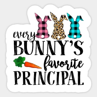 Every Bunny's Favorite Principal Easter Day Leopard Buffalo Bunny Sticker